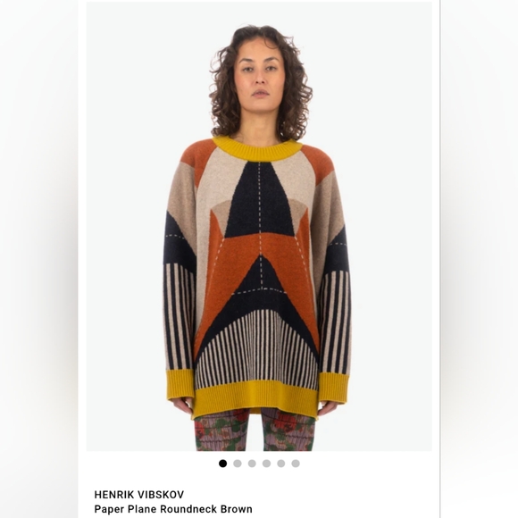 Henrik Vibskov paper plane round neck brown - Picture 5 of 7